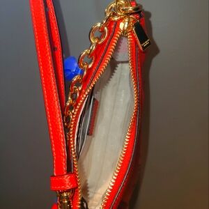 Small Late Spade Clutch with Crossbody Stap